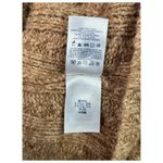 Lands End Sweater Womens XL 18 Tan Cable Knit Mock Neck Wool Blend Fisherman Brown Photo 7