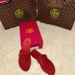 Tory Burch Authentic NEW with Box  Miller Size 8 Tory Red Calf Leather Sandals Photo 4