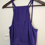 Fame and Partners Gown Purple Maxi Dress Cutouts Sleeveless Formal Slit Womens 6 Photo 1