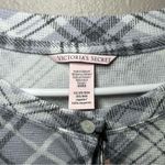 Victoria's Secret NEW Victoria’s Secret gray plaid loungewear thermal shirt women’s size XS Photo 5