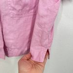 Buffalo David Bitton Pink Linen Blend Short Sleeve Button Up Shirt Boxy Relaxed Photo 5