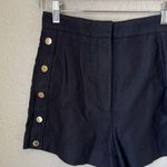 Sandro Black Button Side Shorts Photo 4