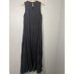 Anthropologie‎ Samant Chauhan Floral Embroidered Tiered Maxi Dress Women's 0 (S) Black Photo 6