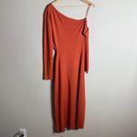 Cult Gaia Zora Knit Cutout Midi Dress Women Medium Chili Orange Asymmetrical NWT Photo 14