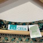 Vintage La Cera 90s Boho Tapestry Cotton Sundress Maxi Dress Pockets Size M Black Size M Photo 2