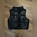 Faux Leather puffer vest Black Size M Photo 4