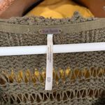 Free People Khaki Green Long Sleeve  Belong to You knit Crochet Top Beach Cover-Up Photo 5
