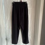 Athleta  Skyline Pant II Womens Sz 14 Paperbag Waist Pleated Tapered Black Belted Photo 2