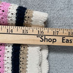 VERO MODA Halter Top Striped Crochet Pink Beige Black Festival Casual Medium Photo 9