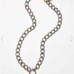 silver lock chain necklace Photo 0
