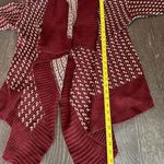 Romeo + Juliet Couture Women's Burgundy Geometric Cardigan Sweater M Photo 5