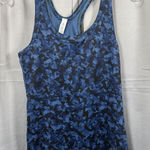 Lululemon Tank Top Womens 6 Blue Black Camo Racerback Athletic Yoga Running Photo 0