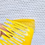 Goody Yellow Bright Vintage USA Wide Side Hair Comb Barrettes Set of 2 One Pair Photo 2