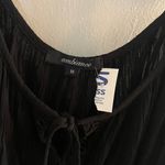 Ambiance Apparel Ambiance Cold Shoulder Black Long Sleeve Blouse NWT Photo 4