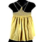 Urban Outfitters Women’s Yellow Crochet Babydoll Blouse Size Small Petite NWOT Photo 6