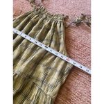 Moon River XS plaid check tiered ruffle midi dress yellow black Photo 3