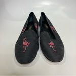Zalo Anthropologie black pink flamingo flats women’s size 9 artistic indie Photo 1