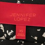 Jennifer Lopez Tie Detail Printed Blouse Black White Size XS Relaxed Fit Chic Photo 6
