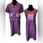 Sag Harbor Vintage 90s Cottagecore Boho Hippie Fall Seasonal Patchwork Dress Set Photo 1