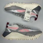 Reebok  Women's Classic Leather Legacy Sneakers in Stark Grey/White/Urban Maroon Photo 8
