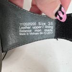 Dansko  Size 38 7.5 - 8 Sandals Blythe Black Nubuck Suede Flat Laser Cut Detail Photo 2