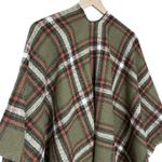 Old Navy Women's  green plaid poncho blanket shawl one size Photo 4