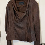 Blanc Noir Dark Brown Leather Jacket Size L Photo 0