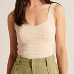 Abercrombie & Fitch Jacquard Elevated Knit Soft V-Neck Tank NWT Photo 0