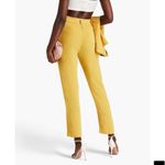 Diane Von Furstenberg DVF  Yellow Pants 15 Wilder crepe tapered Leg Ankle Elegant Photo 2