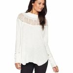 Free People Spring Valley Lace Detail Waffle Knit Henley Size Small Photo 6