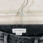 Good American  Good Waist Skinny Cropped Distressed Jeans in Black Size 25 Photo 9