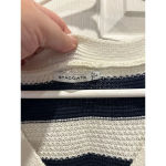 Staccato Womens Large Knit Vest Top Sleeveless Blue White Stripe‎ Nautical Photo 3