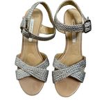 Diane Von Furstenberg  Braided Heeled Sandals Women's Silver Size 9.5 Photo 0