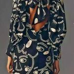 Farm Rio NWT  New  Richelieu Faces dress back-Bow Evil-Eye long-Sleeve Size S . Photo 2