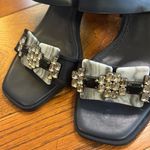 Tory Burch Delaney Embellished Leather Block Heels Photo 2