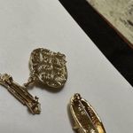Lot Of 2 1928 (Brand Patterned) Rhinestone Gold Tone Brooch Pins Photo 7