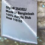 Long Nubby Knit Open Laced Back Cream Cardigan Sweater size Medium Photo 5