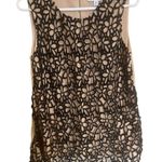 Lela Rose Target Sz MD Guipure Lace Top Black Floral Lace Overlay Beige Tan Size M Photo 0