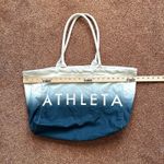 Athleta  Bag Beach  Gym  Tote Bag Blue Canvas Shopping Photo 3