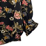 Premise  Black Floral Blouse Long Sleeve Ruffle Flowy Tunic Top Size 1X Photo 7
