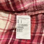 American Eagle  Outfitters Pink Plaid Crop Flannel Shirt Photo 8