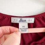 Bass Flowy Long Sleeve Blouson Mini Dress Crimson Burgundy sz XS Red Photo 3