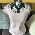 AMBIANCE MATERNITY Pink with Floral Lace TShirt L Size undefined Photo 0