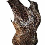 Women’s Vintage Alex Garfield Leopard Waistcoat Tuxedo Vest and skirt size 4 Black Photo 3