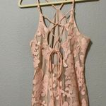 Love Triangle Formal Prom Pink Back Lace Up Sparkly Mini Bodycon Dress Size 10 Photo 2