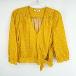 Madewell  Wrap Top Star Scatter Size Large Yellow White‎ Photo 0