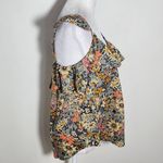Bishop and Young  Gray Floral Blouse with Ruffle Sleeves NWT Size Small Anthro Top Photo 3