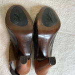 Donald J Pliner Heels Womens 10 Saddle Vishad Open Toe Distressed Leather Brown Photo 7