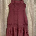 Anthropologie  Escondido Smocked Drop waist Dress, maroon/wine, size S Photo 5