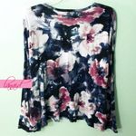 Show Me Your Mumu Floral V-Neck Long Sleeve Relaxed Swing Dolman Blouse Tunic L Photo 1